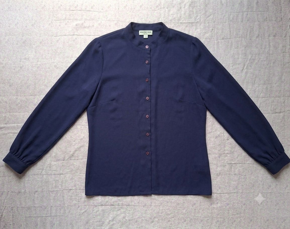 Blusa de Mujer Azul con Botones