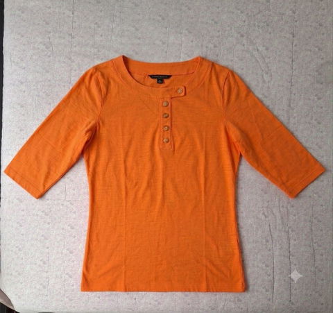 Playera de Manga Larga Pierre Cardin Color Naranja