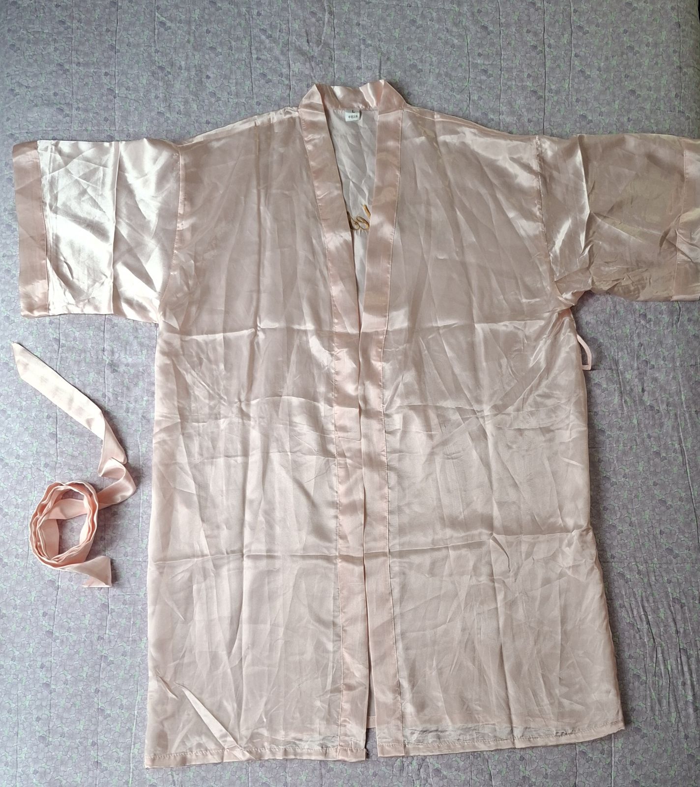 Kimono de Seda Rosa Talla L