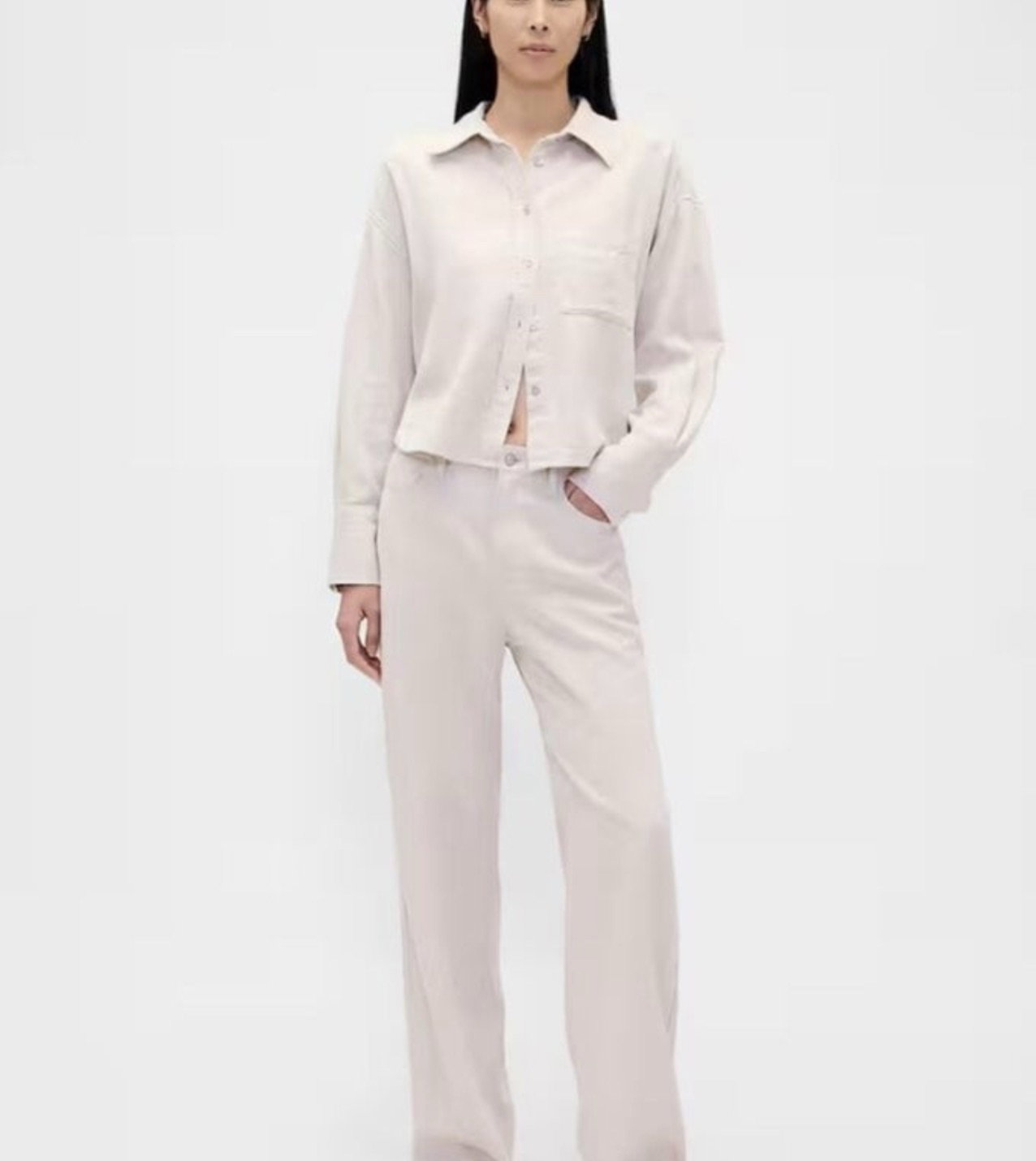 Jeans color crema marca GAP talla 8 nuevos con etiqueta