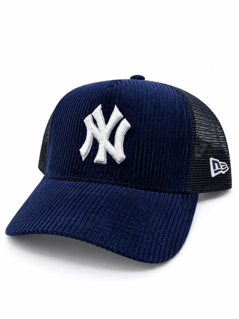 Gorra New Era original New York Yankees Cord Trucker azul marino