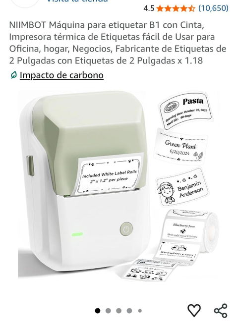 Impresora de etiquetas NIIMBOT B1 nueva