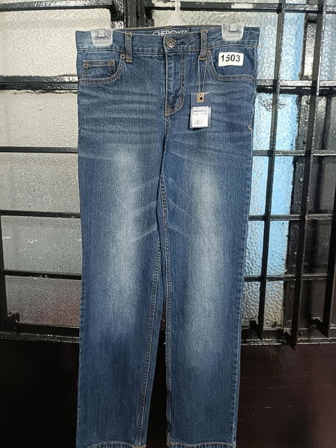 Pantalón de mezclilla azul para niño adolescente