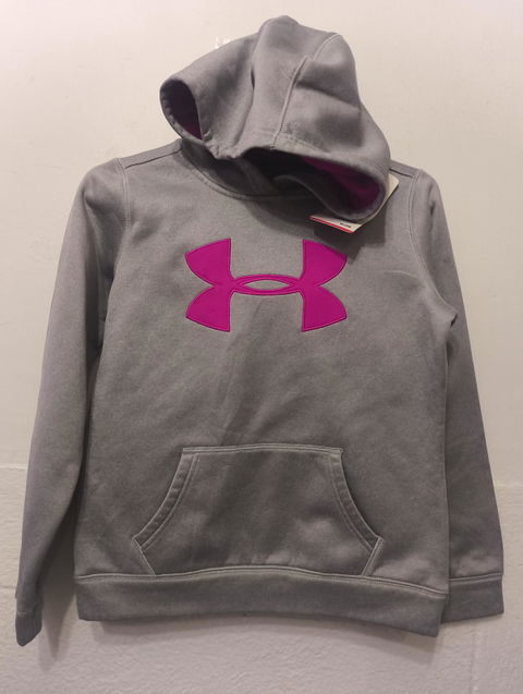 Sudadera gris con capucha Under Armour para mujer