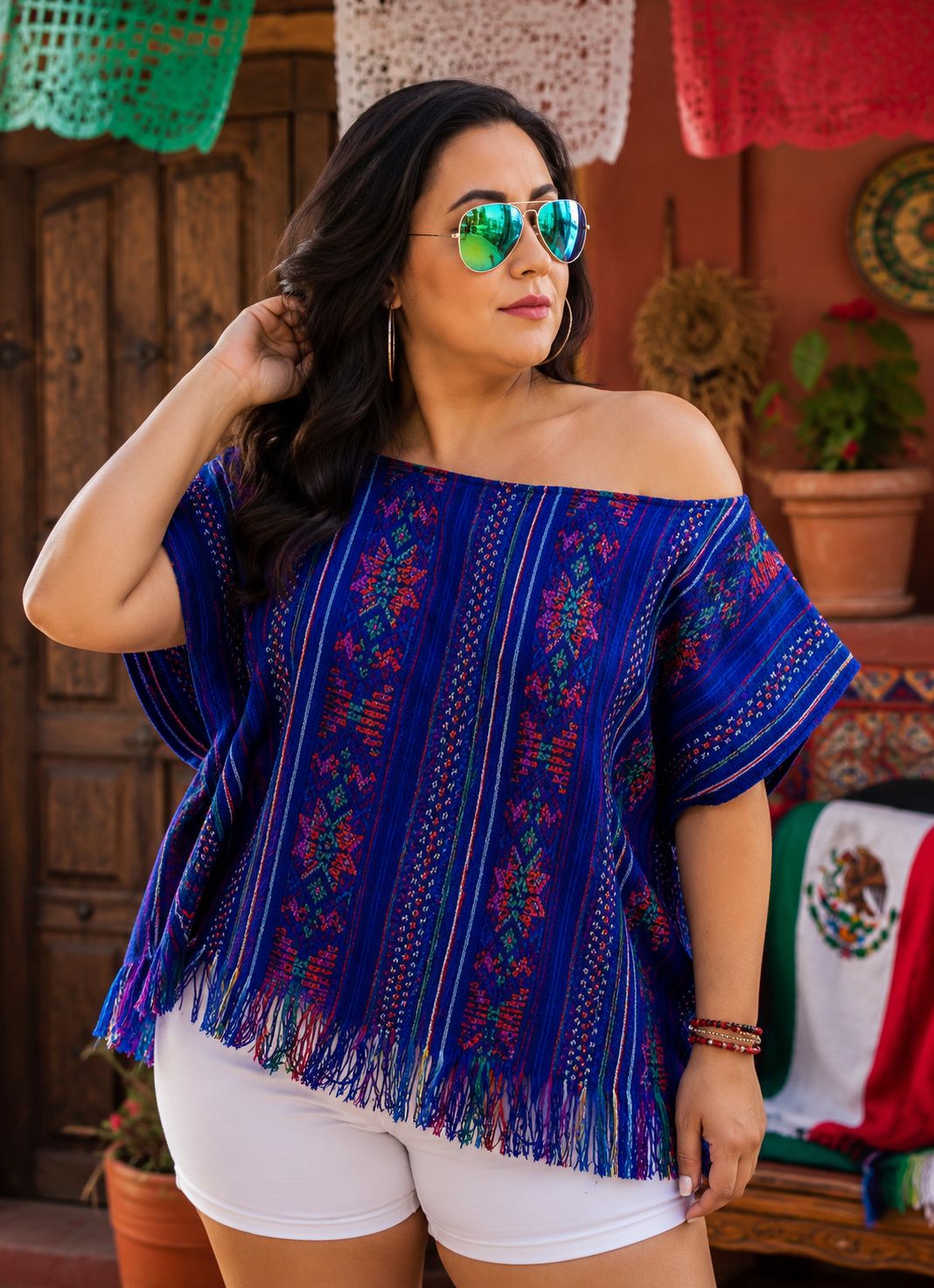 Blusa de cambaya holgada talla unitalla