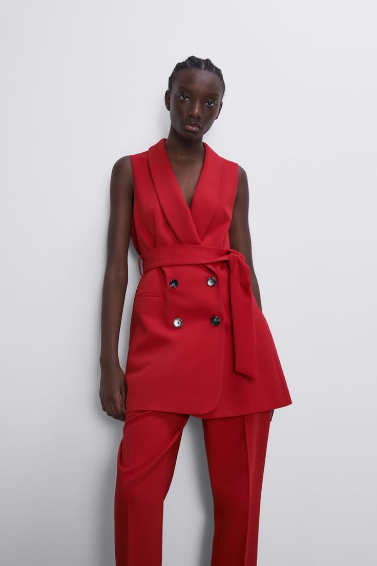 Chaleco rojo de Zara, talla M, como nuevo
