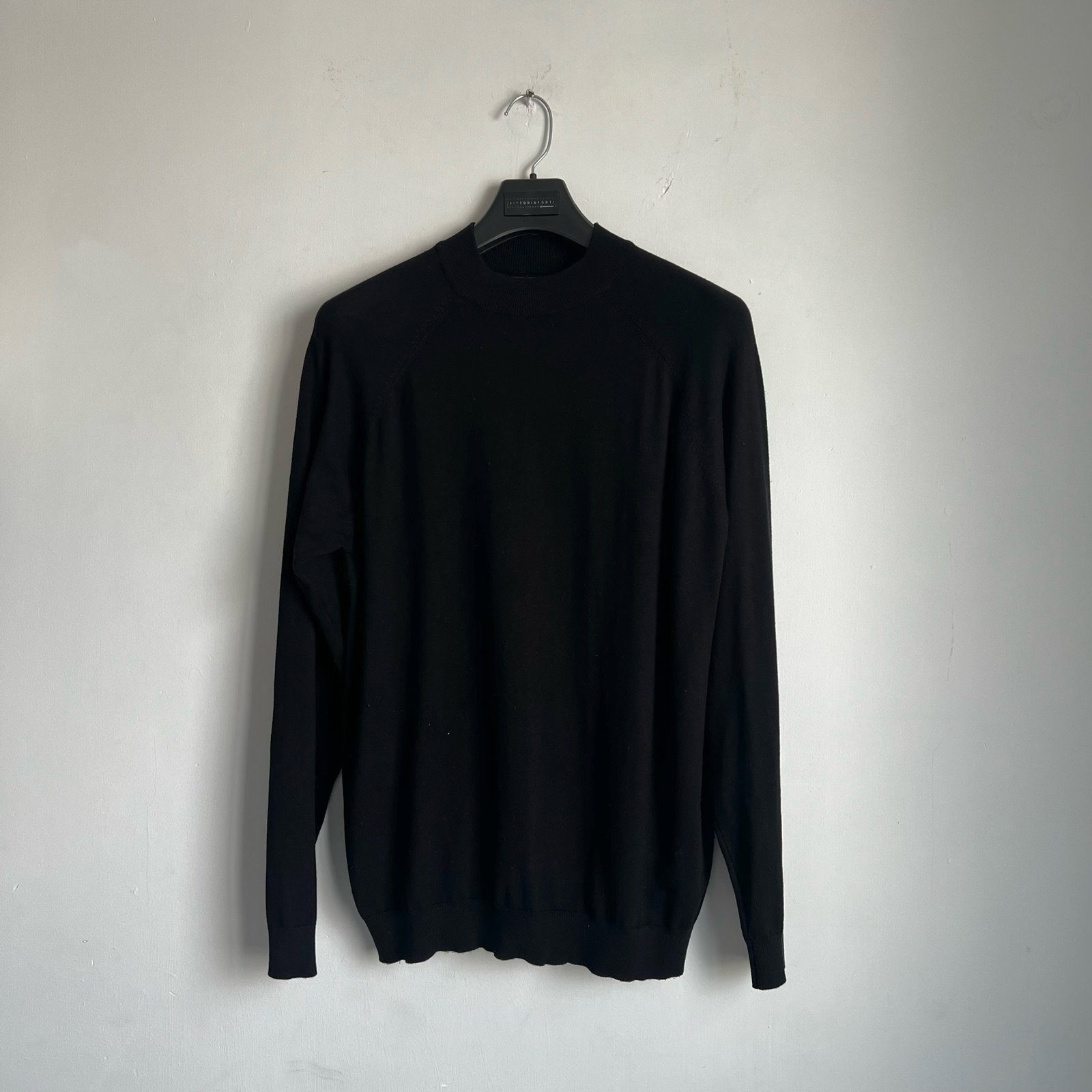 Suéter Mockneck Slim Fit Negro Zara Talla M