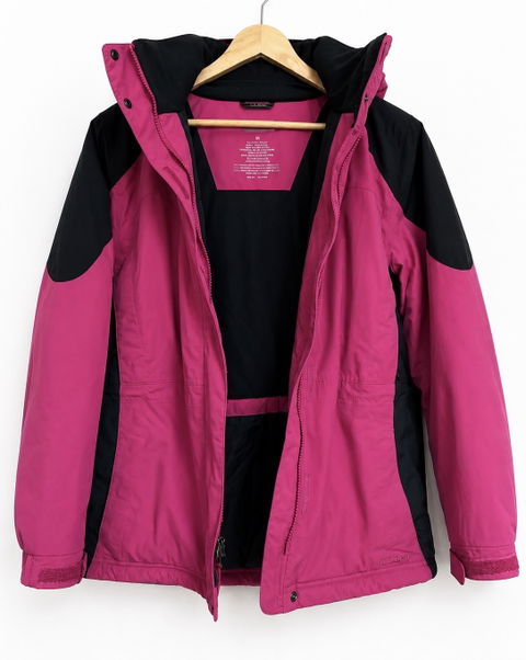 Chamarra L.L.Bean Rosa Fucsia con Negro Talla Mediana - Buen Estado