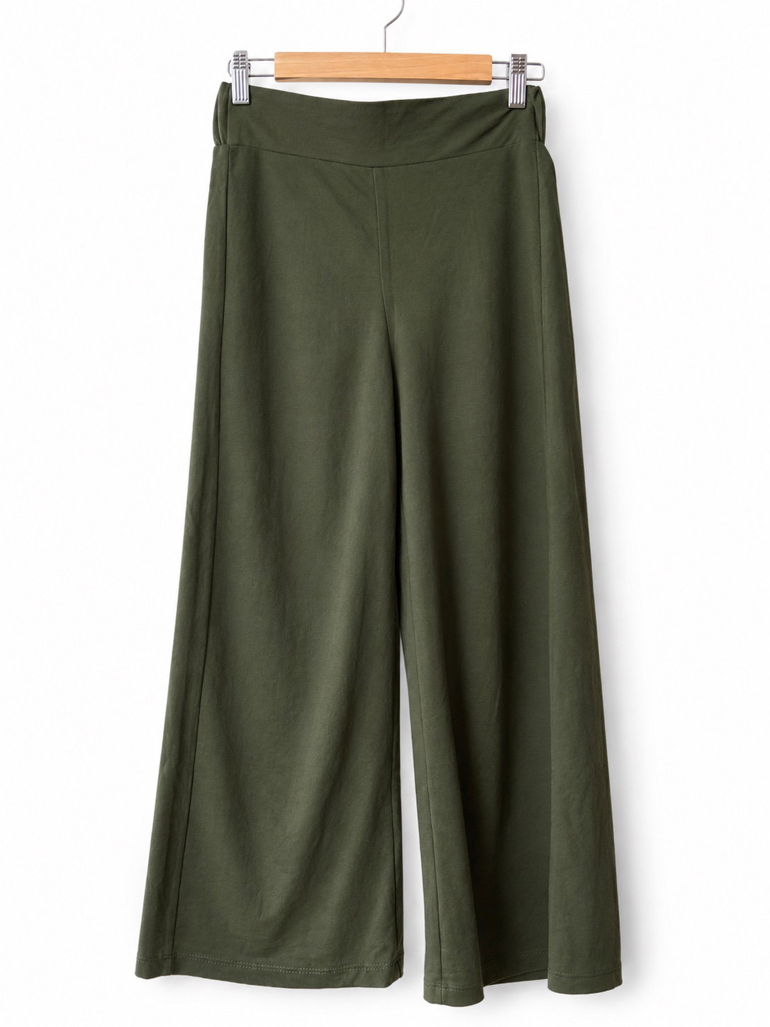 Pantalón Culotte Verde Olivo Marca Mango Talla XS