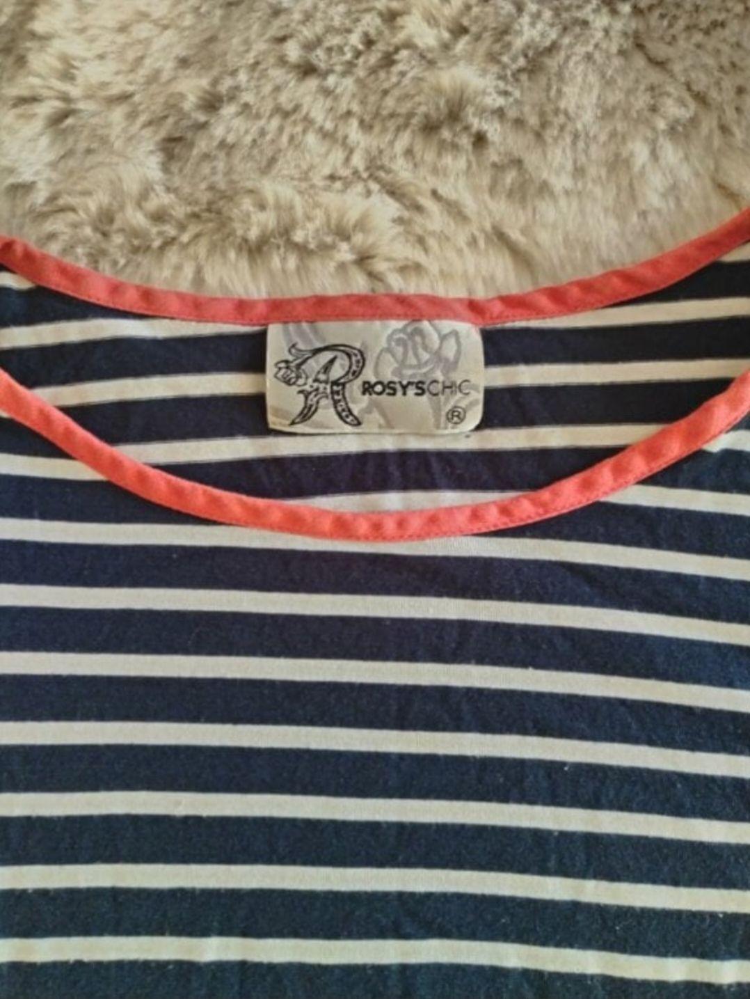 Playera de rayas Rosy Chic de manga larga