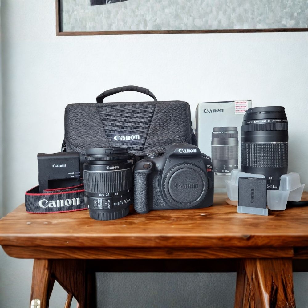 Canon EOS Rebel T7 + 2 Lentes + Bolsa Original | Kit Completo