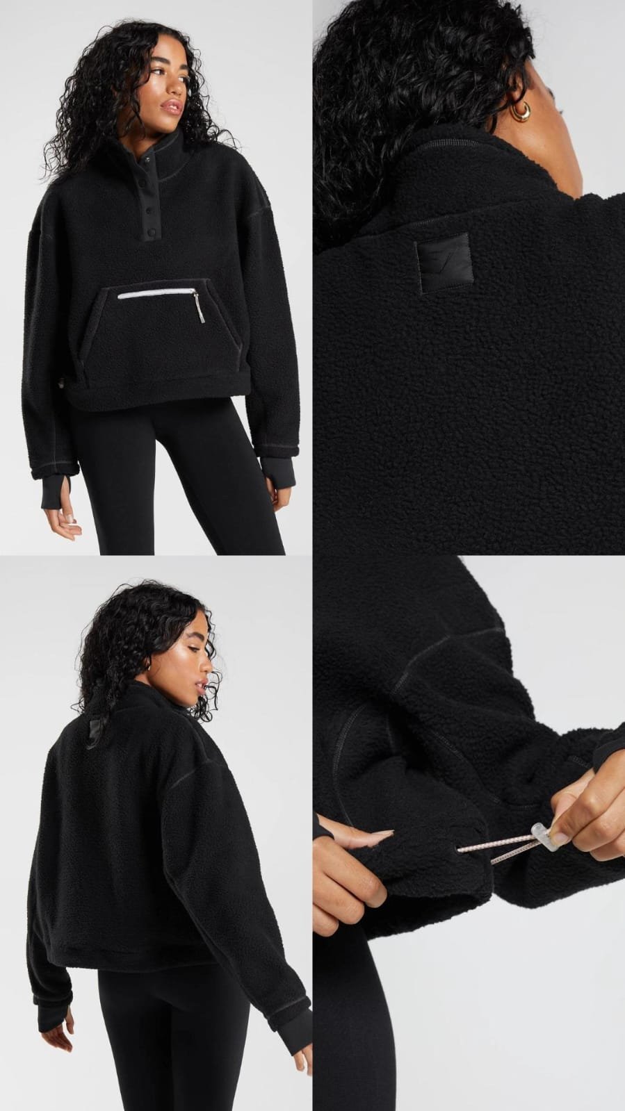 Sherpa Sudadera Gymshark Negra 