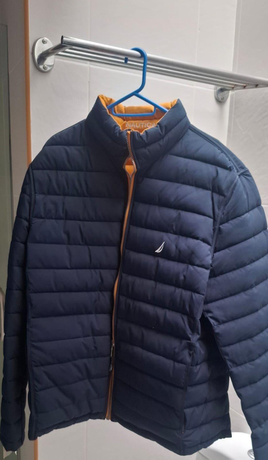 Chamarra Nautica reversible, azul y mostaza para caballero, talla XL