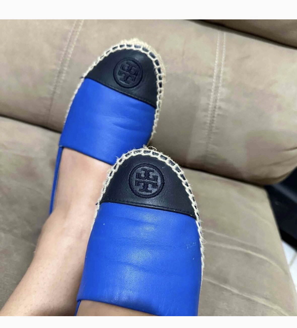 Alpargatas Tory Burch Azules en Buen Estado