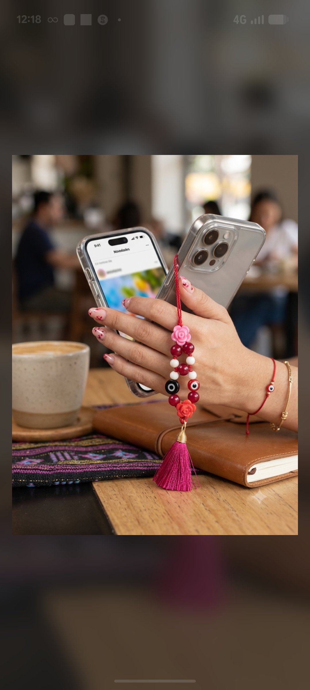 Straps para teléfono Artesanal 