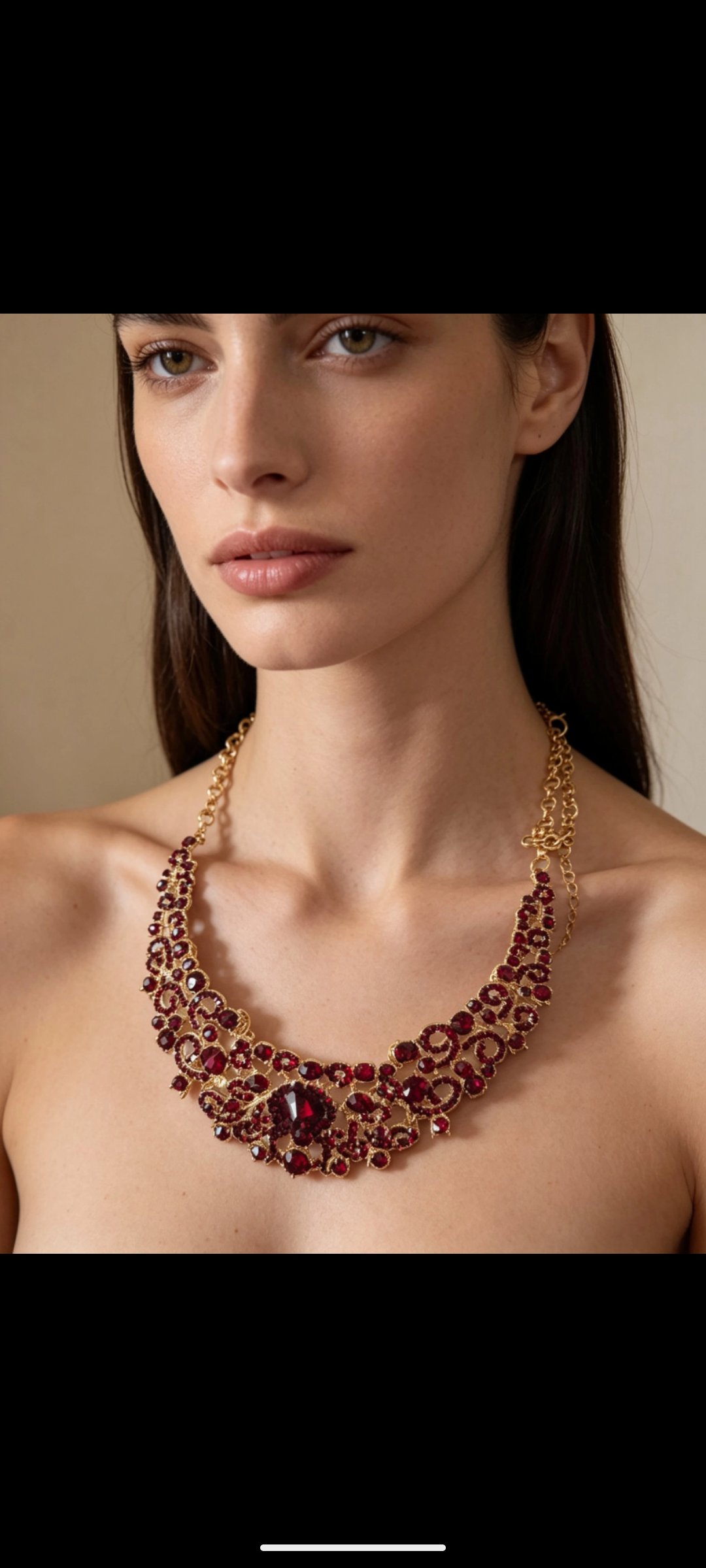 Collar de pedrería brillante para fiesta 