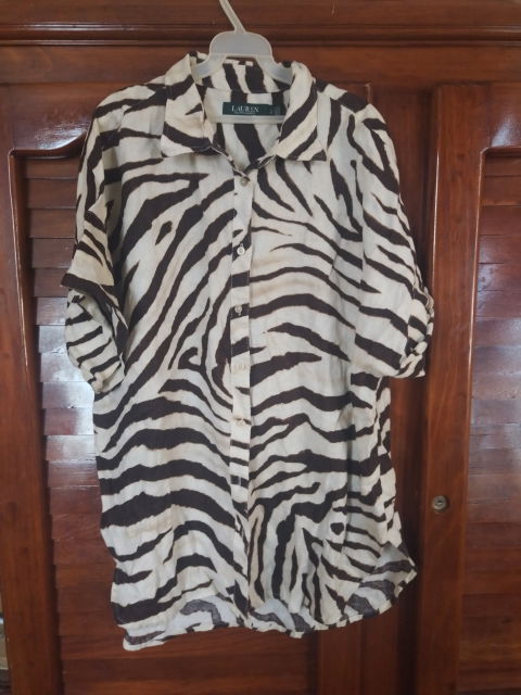 Camisa de Lino 100% con Estampado de Cebra - Ralph Lauren