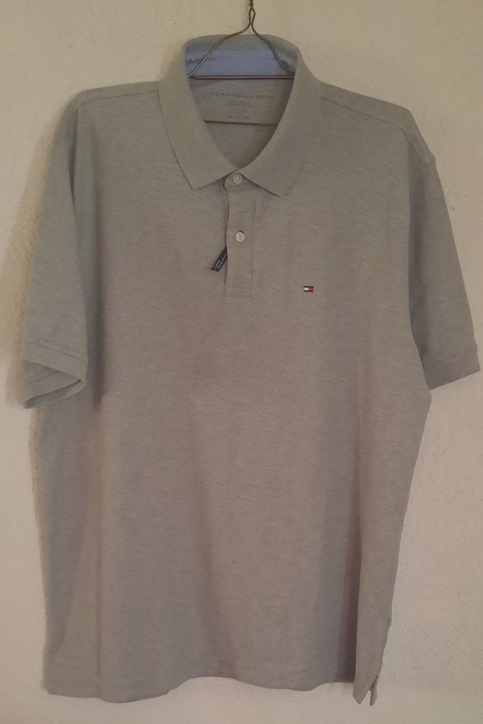 Playera tipo polo de hombre Tommy Hilfiger original, talla XL, color gris, nueva