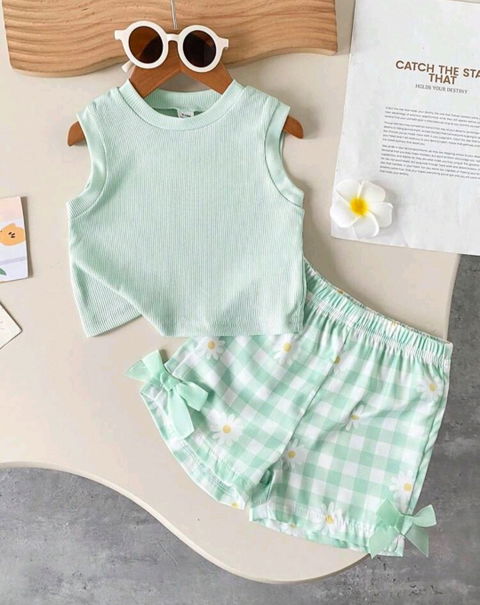 Conjunto Top y Short para Bebé Niña 12-18 Meses