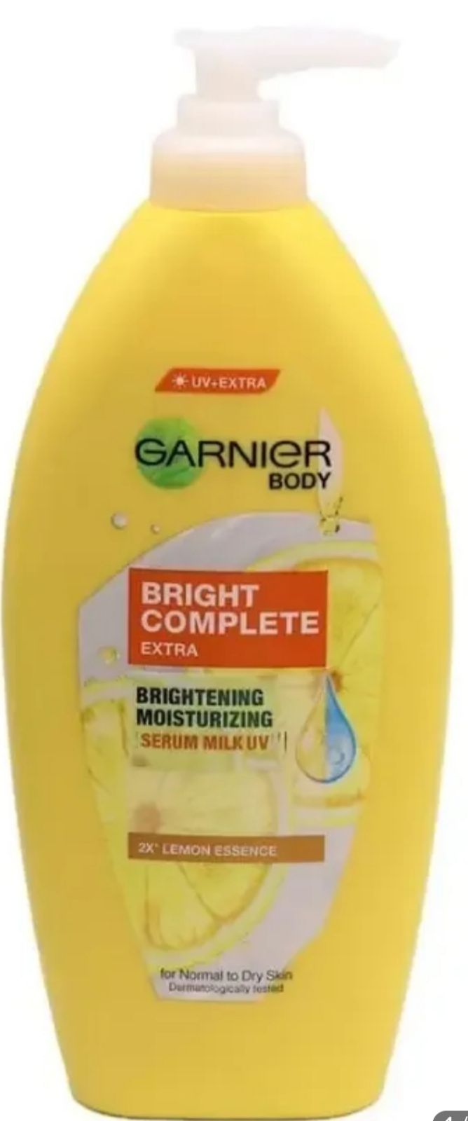 Garnier express aclara crema corporal humectante proteccion UVA blanqueadora.
