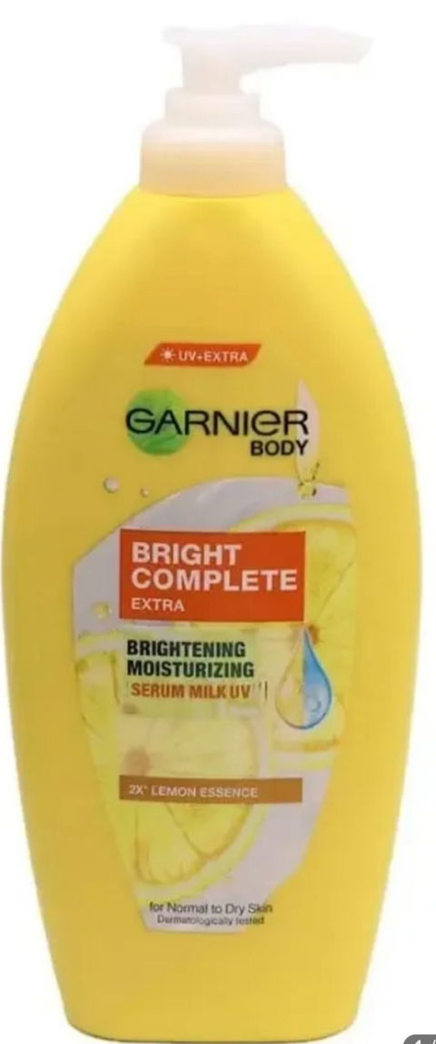 Garnier express aclara crema corporal humectante proteccion UVA blanqueadora.