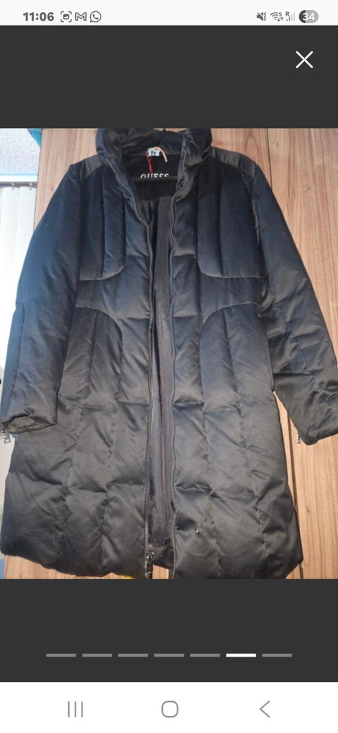 Gabardina Guess Negra Talla M