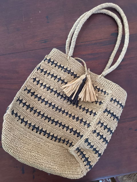 J.Crew Woven Raffia Tote Bag — Brand New