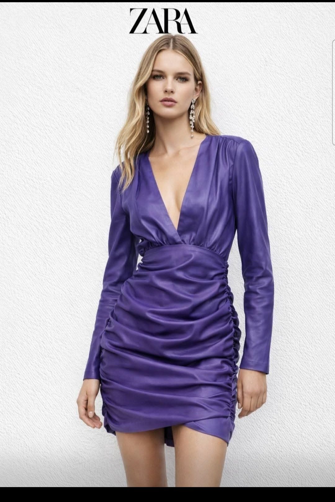 Vestido polipiel Zara
