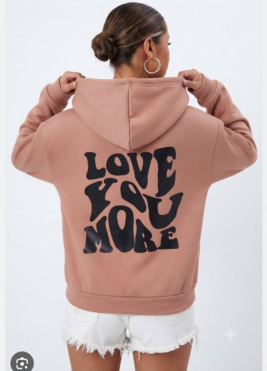Sudadera Estampada 'Love You More' en Perfecto Estado