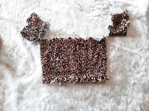 Crop Top Animal Print Like New