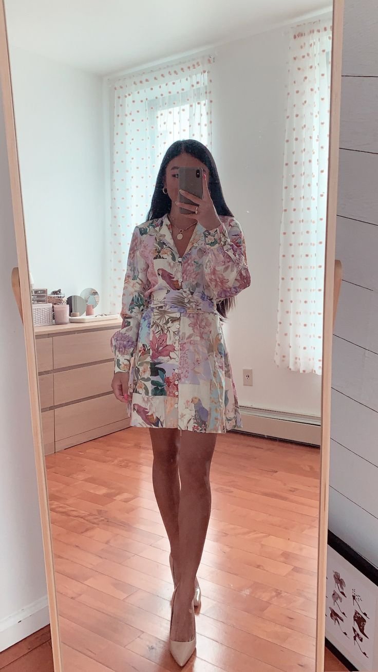 Vestido Print de Zara en Buen Estado