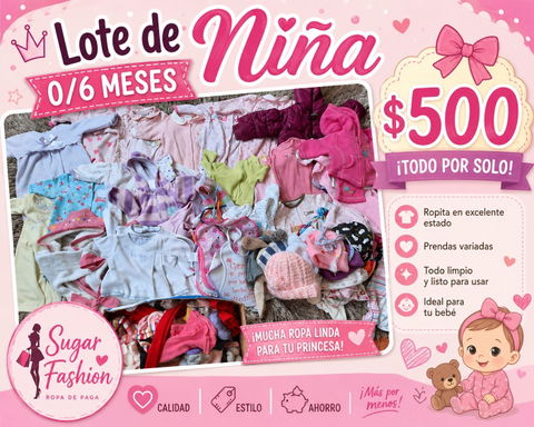 Lote de ropa y accesorios para bebé de 0 a 6 meses
