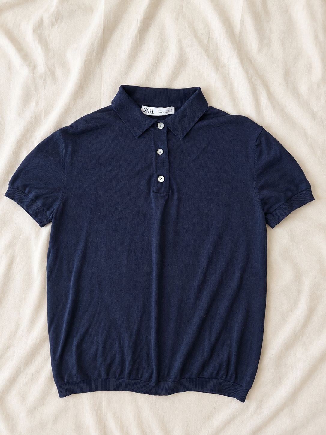 Blusa Zara Talla M Color Azul Marino