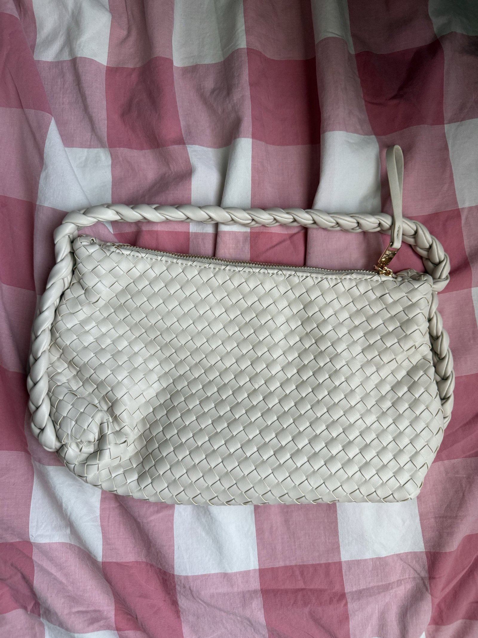 Bolsa tejida blanca 