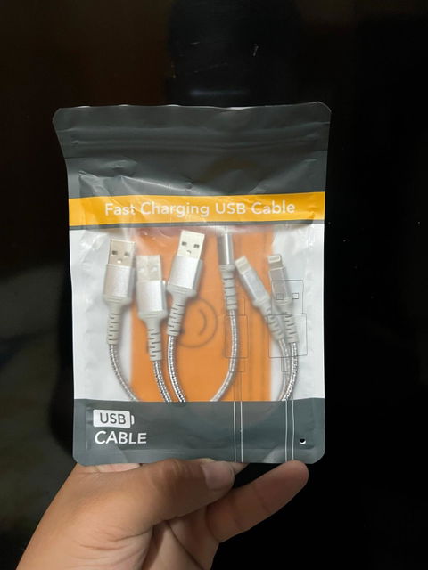 Cable USB A- Lightning de carga rápida - 3 en 1