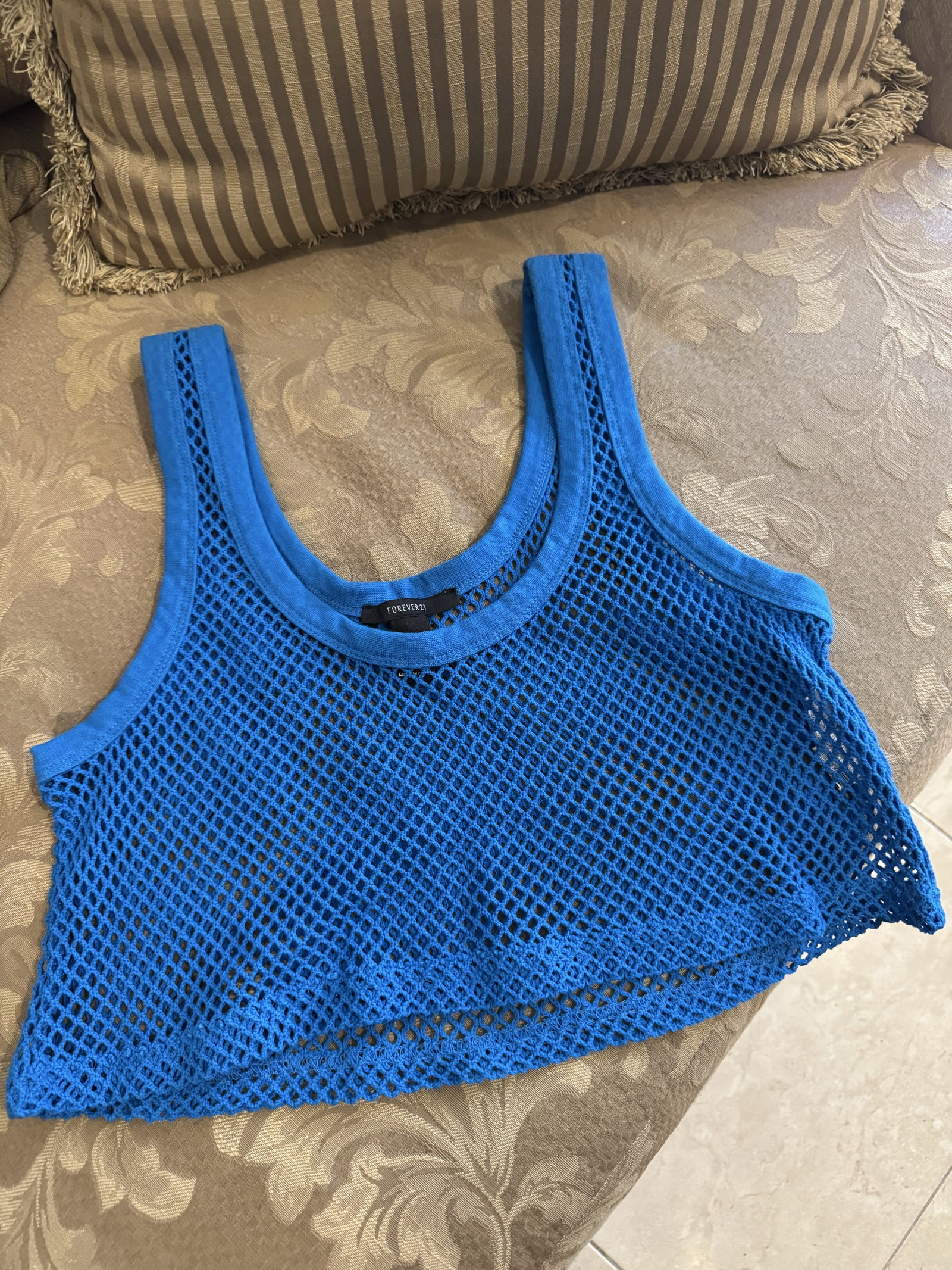 Top red Forever 21 azul