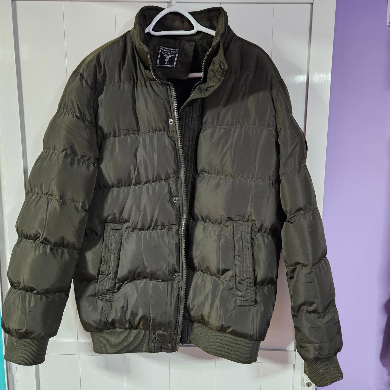 Chamarra térmica verde militar talla XL nueva