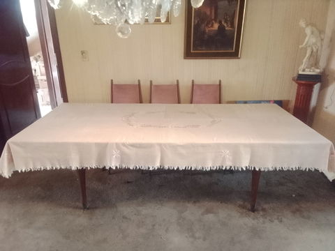 Comedor extra grande de cedro sólido con 10 sillas originales