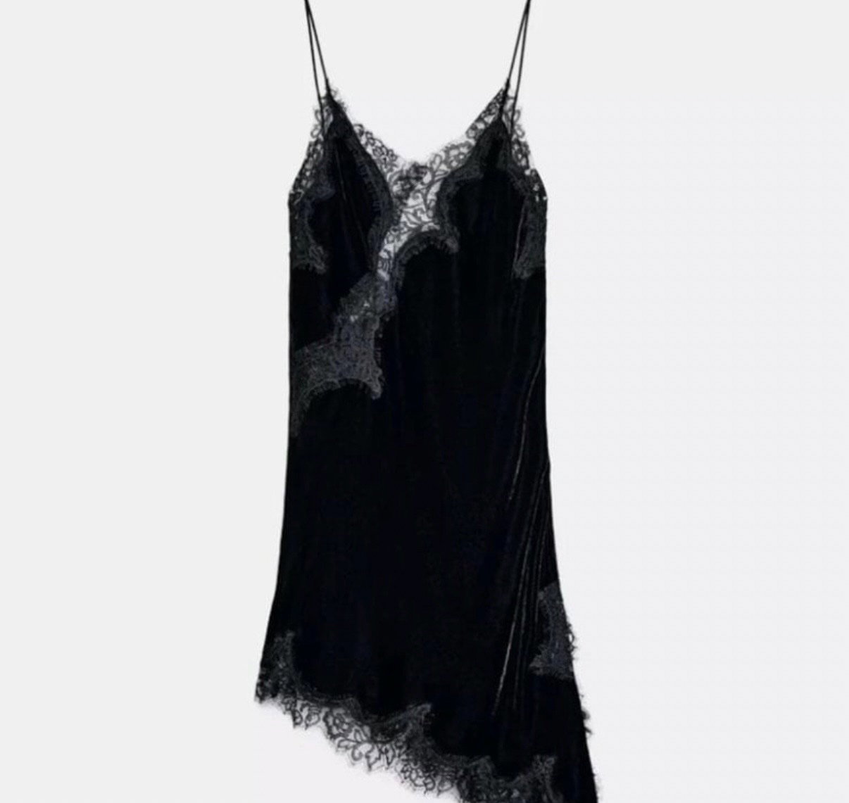 Vestido Lencero Negro Zara
