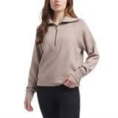 Sudadera ligera Jockey color camel, talla chica