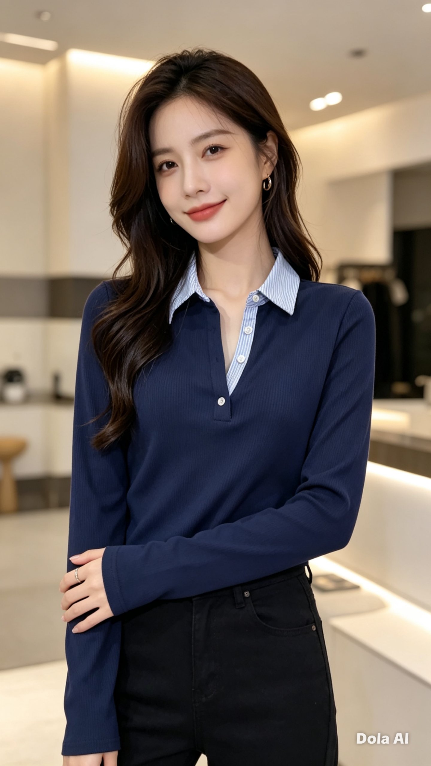 Suéter Stradivarius con Simulación de Blusa - Talla M - Nuevo
