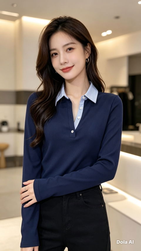 Suéter Stradivarius con Simulación de Blusa - Talla M - Nuevo
