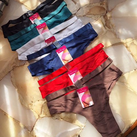 Pack de 6 Bragas Tanga Multicolor Nuevas