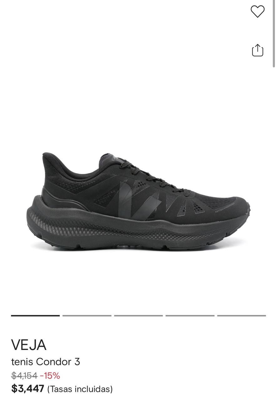 Tenis Veja Condor 3 de Caballero Talla 26.5 MX - Negros, Prácticamente Nuevos
