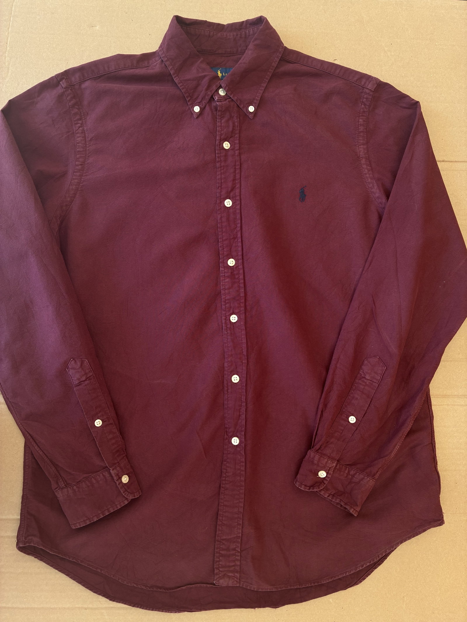 Camisa Oxford color vino Ralph Lauren talla L