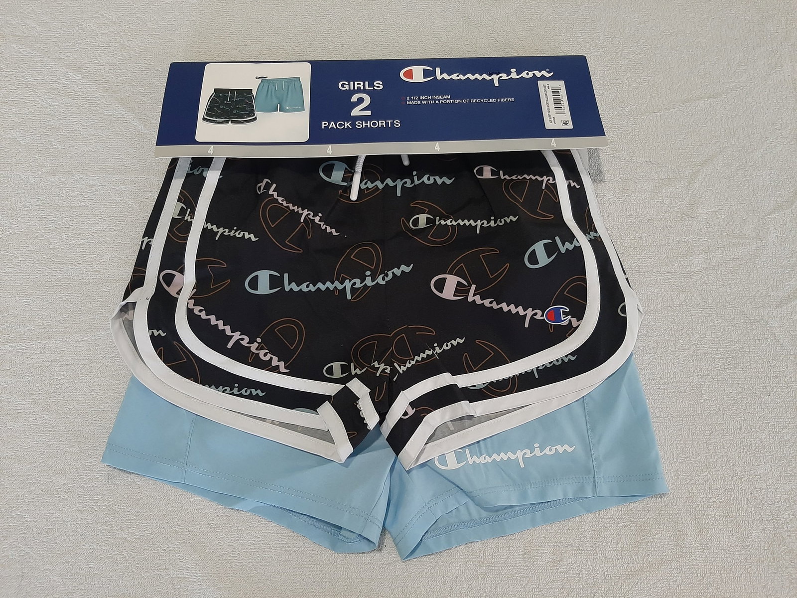 Pack de 2 Shorts Champion para Niña Talla 4 - Nuevos