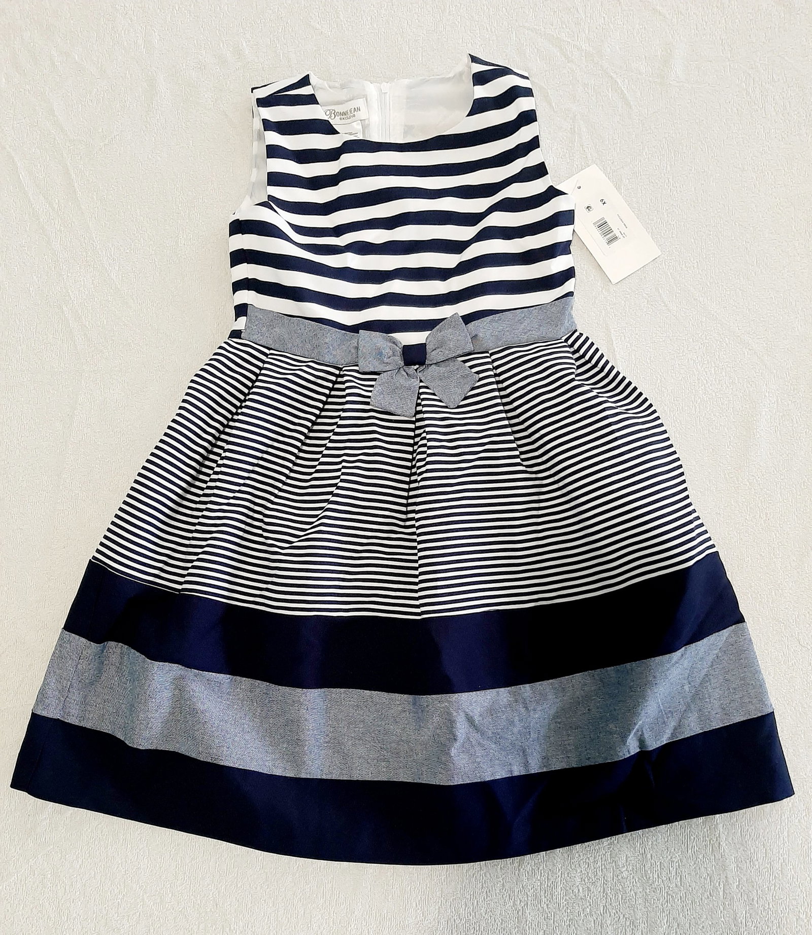 Vestido para niña Talla 6X Bonnie Jean a rayas
