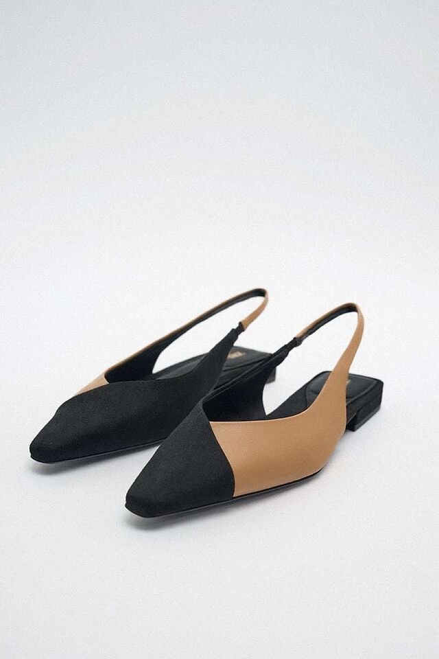 Zapatillas Flats Bicolor Zara #4.5-5 (Nuevas)