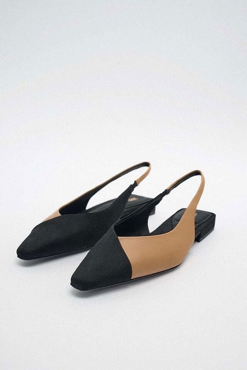 Zapatillas Flats Bicolor Zara #4.5-5 (Nuevas)
