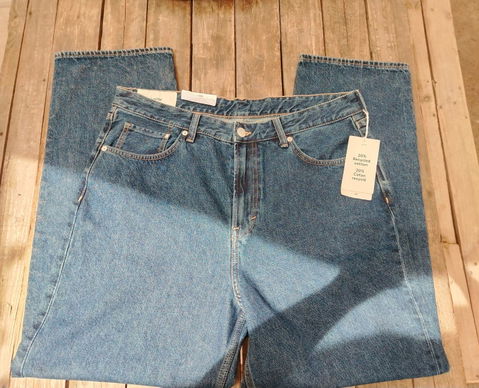 Jeans H&M Nuevos Corte Loose Ample con Etiqueta